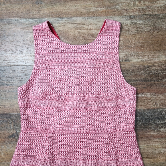 Banana Republic Jacquard Knit Cross-Back Dress With Ruffled Hem Size 16 - Picture 3 of 12